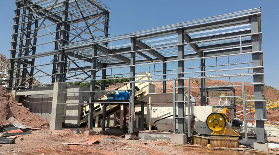 益达注册股份承建的浙江金华建筑垃圾处理破碎筛分生产线进入工程尾期