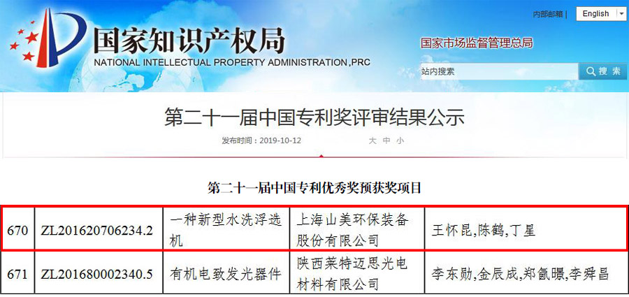 喜报｜益达注册股份喜获中国专利优秀奖