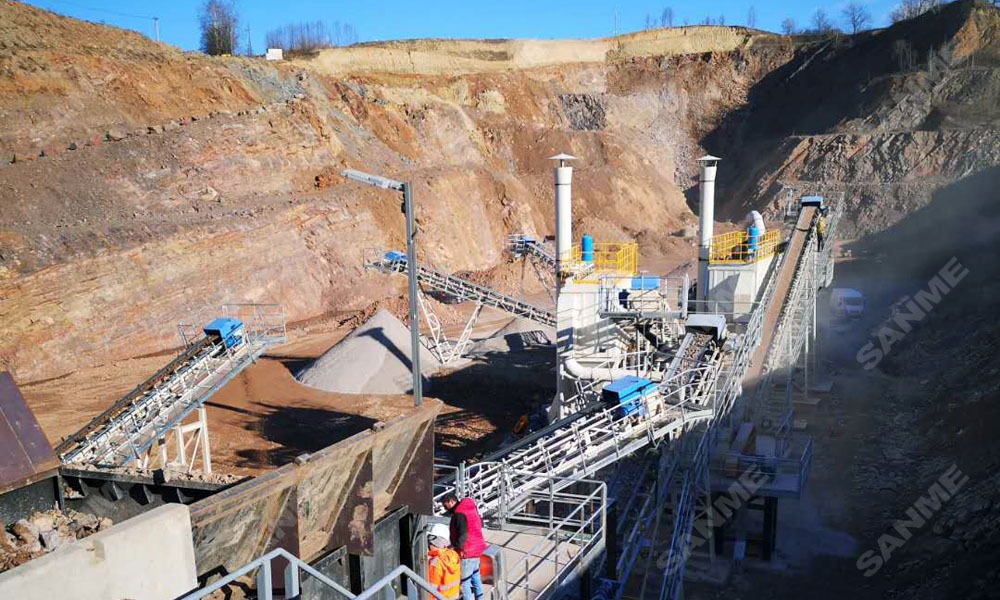 疫情挡不住中国产品走向欧洲 益达注册股份提供成套设备的骨料生产线调试投产，产量超预期！