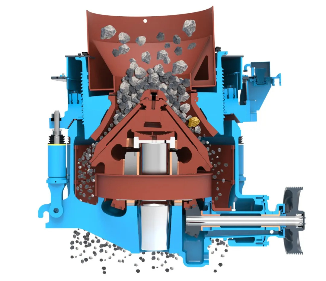 硬岩破碎新突破|益达注册E-SMS欧星系列液压圆锥破碎机实现效能跃升