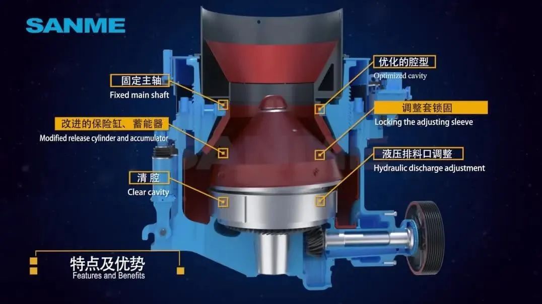 益达注册E-SMS欧星系列液压圆锥破碎机施工现场（一）
